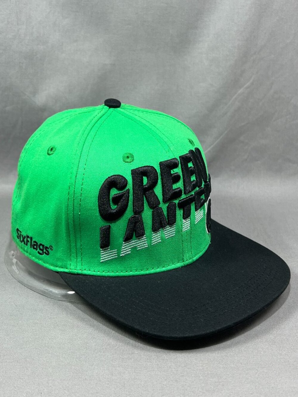 Green Lantern Six Flags Snapback Hat Cap DC Comics Adjustable Theme Park Mens